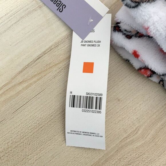 NWT!! White Gnome Holiday Fleece Pajama Pants Size 3X - Picture 8 of 9